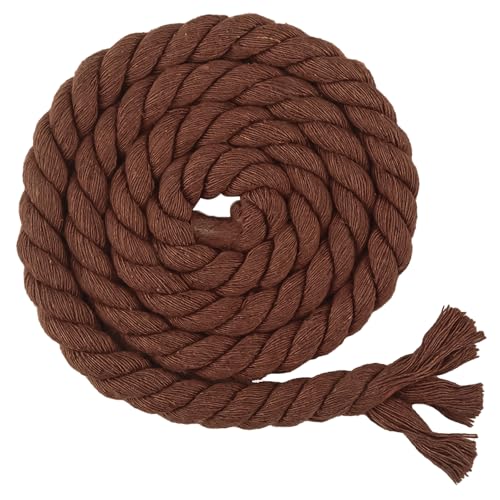 Makramee Garn Kordelband Baumwollkordel 8/10/12/20mm X 10m Baumwollseil Dicke Rope Garn Baumwollgarn, Geflochten Für DIY Handwerk, Basteln, Makramee Wandbehang, Vorhang (N,8mm*10m) von BlissFabrics