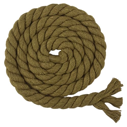 Makramee Garn Kordelband Baumwollkordel 8/10/12/20mm X 10m Baumwollseil Dicke Rope Garn Baumwollgarn, Geflochten Für DIY Handwerk, Basteln, Makramee Wandbehang, Vorhang (P,20mm*5m) von BlissFabrics
