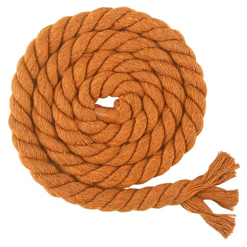 Makramee Garn Kordelband Baumwollkordel 8/10/12/20mm X 10m Baumwollseil Dicke Rope Garn Baumwollgarn, Geflochten Für DIY Handwerk, Basteln, Makramee Wandbehang, Vorhang (T,10mm*10m) von BlissFabrics