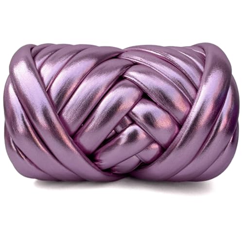 Strickschlauch Armstricken Wolle Metallisch Dicke Garn Chunky Yarn wolle Schlauchgarn zum Handstricken für Taschen, Decken, Körbe, Haustierbetten, Kissen, Teppiche，Haustierkorb (C,1KG) von BlissFabrics