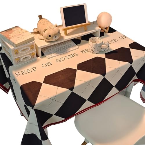 BlissfulAbode Lively Design Tischdecke aus festem Polyester, Schutz vor Verschütten in Studienbereichen (B) von BlissfulAbode