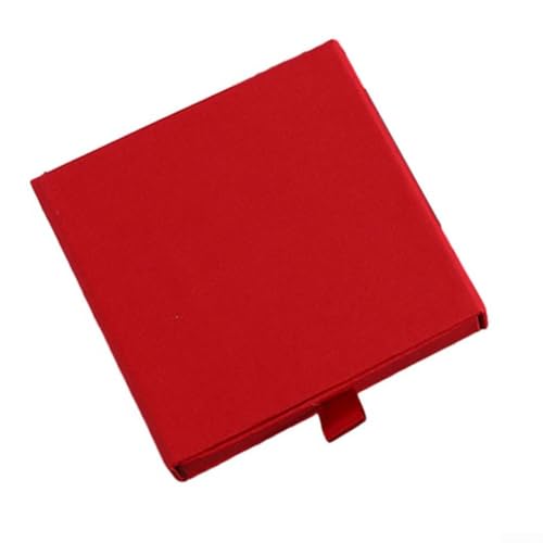 BlissfulAbode Platzsparende Schmuckschatulle mit Schublade für organisierte Aufbewahrung von Halsketten und anderem Schmuck, Rot, 8 cm BlissfulAbode Platzsparende Schmuckschatulle mit Schublade für organisierte Aufbewahrung von Halsketten und anderem Schmuck, Rot, 8 cm von BlissfulAbode