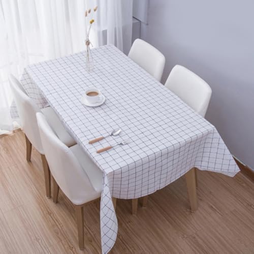 BlissfulAbode Trendige karierte PVC-Tischdecke, wasserdicht und verbrühungssicher, für alle Anlässe (6) von BlissfulAbode