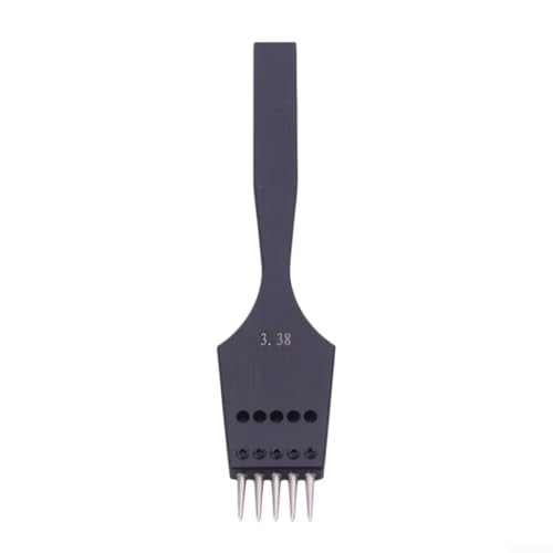 Leder-Lochstanzer, Stahl-Design mit austauschbaren Spitzen für effizientes Nähen (3,38 mm, 5 Zähne) von BlissfulAbode