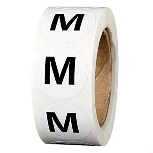 Mehrzweck-Aufkleber, 2,5 cm, Kreisetiketten für Kleidung, Hüte und mehr (M) von BlissfulAbode