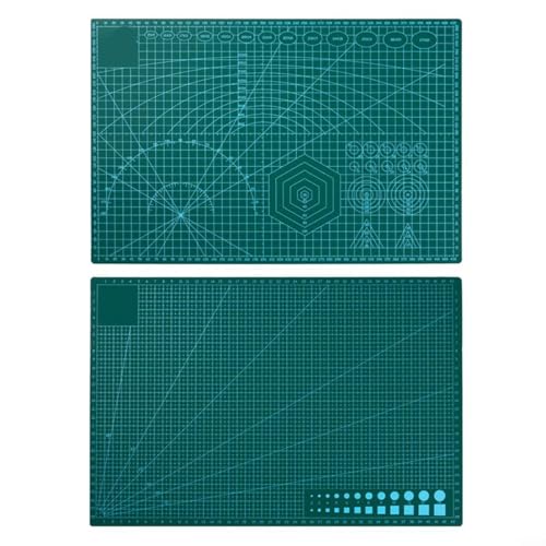 Präzisions-Schneidematte, doppelseitige Schneidematte für A2 für A3 für A4 A5, selbstheilendes Bastelbrett, Nähwerkzeug, wasserdicht (A-3 grün) von BlissfulAbode