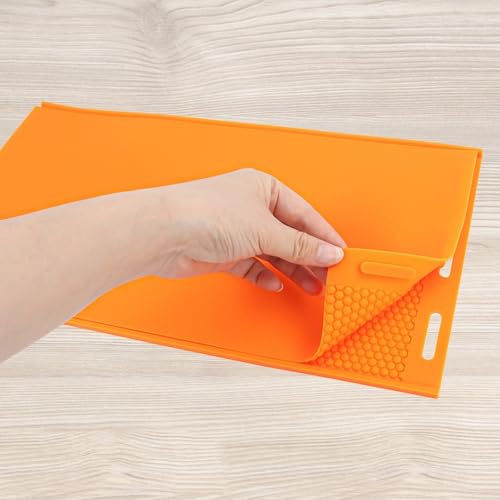 Silikon-Bienenwachs-Formen zum Selbermachen, 2 Stück, für verschiedene Bienenwachsgrößen (41,5 x 20,5 cm, Orange) von BlissfulAbode