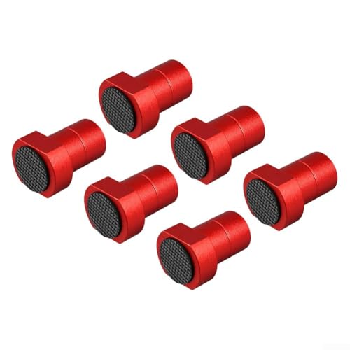 BlissfulAbode Tisch-Stabilisierung für Holzbearbeitung, 6 Stück, Aluminiumlegierung, Bankhaken (20 mm, rot) von BlissfulAbode