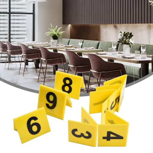 Tischnummern-Set aus Acryl, 10 Stück, Zeltschilder für effizienten Service in Restaurants und Veranstaltungen (weiß) von BlissfulAbode