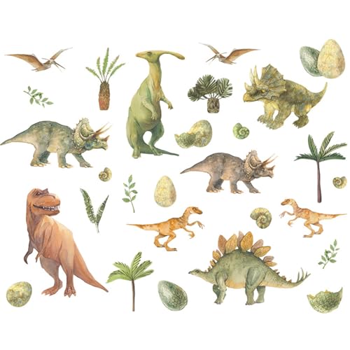 Dinosaurier Wandtattoo Set 2 Stück Dino Wandsticker für Jungen, Selbstklebende Wandaufkleber für Schlafzimmer und Wohnzimmer Dekoration, PVC Wandsticker, 30 x 90 cm tapete Dinosaurier Wandtattoo Set 2 Stück Dino Wandsticker für Jungen, Selbstklebende Wandaufkleber für Schlafzimmer und Wohnzimmer Dekoration, PVC Wandsticker, 30 x 90 cm tapete von Blleshelfl