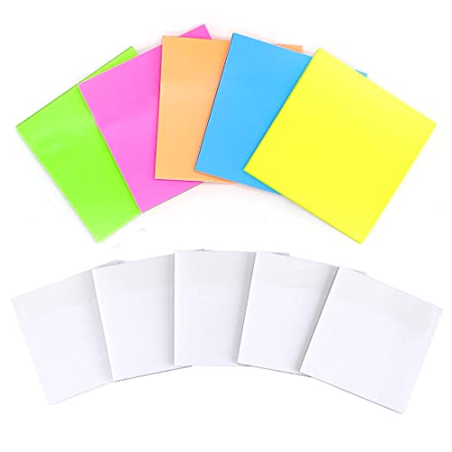Blmirror Transparente HaftnotizblöCke - Transparente Haftnotizen, 500 Blatt, Wasserdicht, Selbstklebend, Memo (7,6 X 7,6 Cm) von Blmirror
