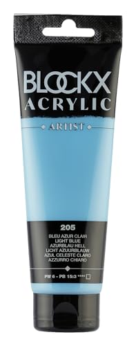 Blockx 60205BXC - Tube 120ml, feine Acrylfarbe, Acrylic Artist, deckend und satiniert, PW 6/PB 15:3 Hellblau / Azurblau, 1 Stück Blockx 60205BXC - Tube 120ml, feine Acrylfarbe, Acrylic Artist, deckend und satiniert, PW 6/PB 15:3 Hellblau / Azurblau, 1 Stück von Blockx