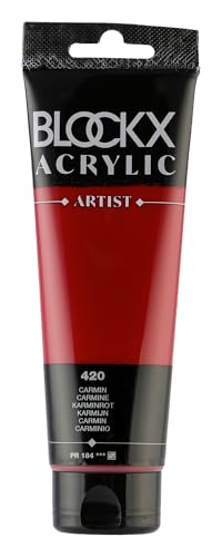 Blockx 60420BXC - Tube 120ml, feine Acrylfarbe, Acrylic Artist, halbdeckend und satiniert, PR 184 Karminrot, 1 Stück Blockx 60420BXC - Tube 120ml, feine Acrylfarbe, Acrylic Artist, halbdeckend und satiniert, PR 184 Karminrot, 1 Stück von Blockx