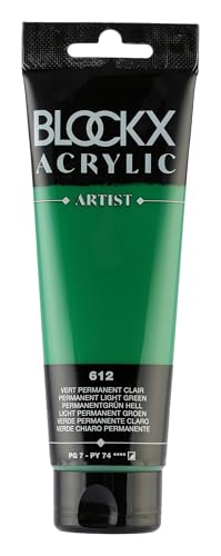 Blockx 60612BXC - Tube 120ml, feine Acrylfarbe, Acrylic Artist, halbdeckend und satiniert, PG 7/PY 74 Permanentgrün Hell, 1 Stück Blockx 60612BXC - Tube 120ml, feine Acrylfarbe, Acrylic Artist, halbdeckend und satiniert, PG 7/PY 74 Permanentgrün Hell, 1 Stück von Blockx