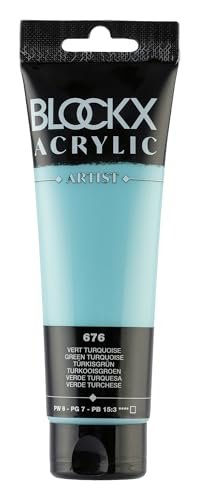 Blockx 60676BXC - Tube 120ml, feine Acrylfarbe, Acrylic Artist, deckend und satiniert, PW 6/PG 7/PB 15:3 Türkisgrün, 1 Stück Blockx 60676BXC - Tube 120ml, feine Acrylfarbe, Acrylic Artist, deckend und satiniert, PW 6/PG 7/PB 15:3 Türkisgrün, 1 Stück von Blockx