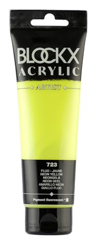 Blockx 60723BXC - Tube 120ml, feine Acrylfarbe, Acrylic Artist, transparent und satiniert, Neonfarbe / Neongelb mit Pigmenten, 1 Stück Blockx 60723BXC - Tube 120ml, feine Acrylfarbe, Acrylic Artist, transparent und satiniert, Neonfarbe / Neongelb mit Pigmenten, 1 Stück von Blockx