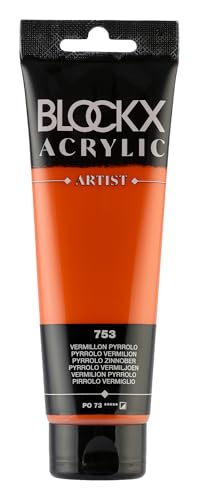 Blockx 60753BXC - Tube 120ml, feine Acrylfarbe, Acrylic Artist, halbdeckend und satiniert, PO 73 Pyrrolo Zinnober, 1 Stück Blockx 60753BXC - Tube 120ml, feine Acrylfarbe, Acrylic Artist, halbdeckend und satiniert, PO 73 Pyrrolo Zinnober, 1 Stück von Blockx