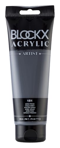 Blockx 61151BXC - Tube 250ml, feine Acrylfarbe, Acrylic Artist, deckend und satiniert, PW 6 PBI 7 PV 23 Kaltes Grau Grau, 1 Stück Blockx 61151BXC - Tube 250ml, feine Acrylfarbe, Acrylic Artist, deckend und satiniert, PW 6 PBI 7 PV 23 Kaltes Grau Grau, 1 Stück von Blockx