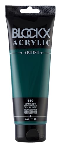 Blockx 61650BXC - Tube 250ml, feine Acrylfarbe, Acrylic Artist, halbtransparent und satiniert, PG 7 BLOCKX Grün, 1 Stück Blockx 61650BXC - Tube 250ml, feine Acrylfarbe, Acrylic Artist, halbtransparent und satiniert, PG 7 BLOCKX Grün, 1 Stück von Blockx
