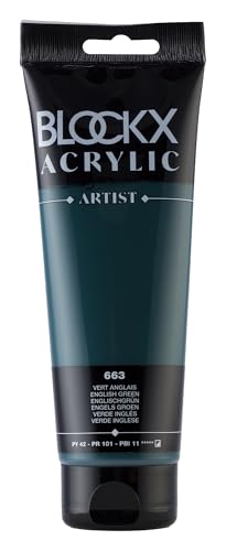 Blockx 61663BXC - Tube 250ml, feine Acrylfarbe, Acrylic Artist, halbdeckend und satiniert, PY 42/PR 101/PBI 11 Englisch Grün, 1 Stück Blockx 61663BXC - Tube 250ml, feine Acrylfarbe, Acrylic Artist, halbdeckend und satiniert, PY 42/PR 101/PBI 11 Englisch Grün, 1 Stück von Blockx