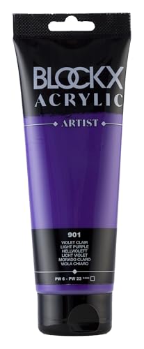 Blockx 61901BXC - Tube 250ml, feine Acrylfarbe, Acrylic Artist, deckend und satiniert, PW 6/PW 23 Hellviolett, 1 Stück Blockx 61901BXC - Tube 250ml, feine Acrylfarbe, Acrylic Artist, deckend und satiniert, PW 6/PW 23 Hellviolett, 1 Stück von Blockx