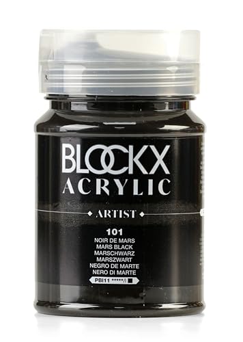 Blockx 65101BXC - Dose 500ml, feine Acrylfarbe, Acrylic Artist, deckend und satiniert, PBI 11 Marsschwarz, 1 Stück Blockx 65101BXC - Dose 500ml, feine Acrylfarbe, Acrylic Artist, deckend und satiniert, PBI 11 Marsschwarz, 1 Stück von Blockx