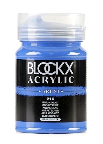 Blockx 65216BXC - Dose 500ml, feine Acrylfarbe, Acrylic Artist, halbdeckend und satiniert, PB 28 Kobaltblau, 1 Stück Blockx 65216BXC - Dose 500ml, feine Acrylfarbe, Acrylic Artist, halbdeckend und satiniert, PB 28 Kobaltblau, 1 Stück von Blockx