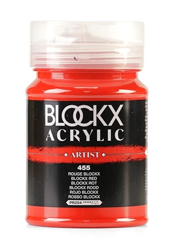 Blockx 65455BXC - Dose 500ml, feine Acrylfarbe, Acrylic Artist, halbdeckend und satiniert, PR 254 Blockx Rot, 1 Stück Blockx 65455BXC - Dose 500ml, feine Acrylfarbe, Acrylic Artist, halbdeckend und satiniert, PR 254 Blockx Rot, 1 Stück von Blockx