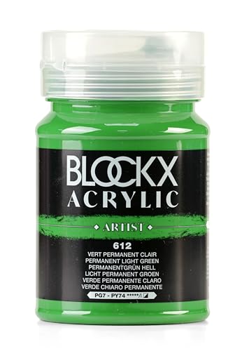 Blockx 65612BXC - Dose 500ml, feine Acrylfarbe, Acrylic Artist, halbdeckend und satiniert, PG 7/PY 74 Permanentgrün hell, 1 Stück Blockx 65612BXC - Dose 500ml, feine Acrylfarbe, Acrylic Artist, halbdeckend und satiniert, PG 7/PY 74 Permanentgrün hell, 1 Stück von Blockx