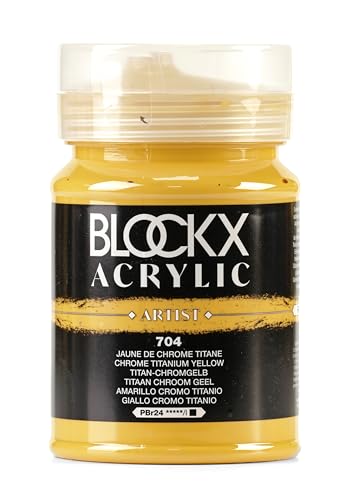 Blockx 65704BXC - Dose 500ml, feine Acrylfarbe, Acrylic Artist, deckend und satiniert, PR 24 Chromegelb, 1 Stück Blockx 65704BXC - Dose 500ml, feine Acrylfarbe, Acrylic Artist, deckend und satiniert, PR 24 Chromegelb, 1 Stück von Blockx