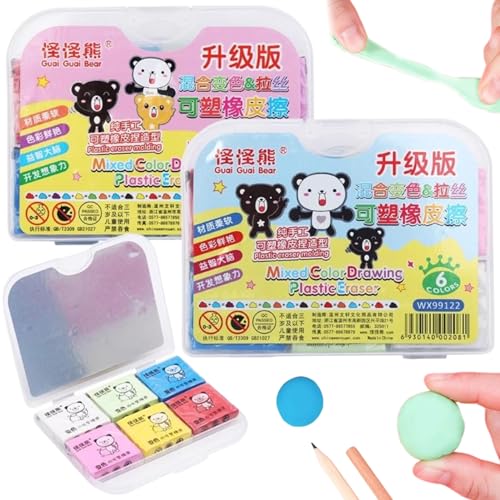 2 Sets Knoded Radiergummi mit 12 -pcs -Radiergummi -Kitt, weiche, knappende, farbenfrohe Radiergummis für Künstler, die Ihre Skizzen und Zeichnungen zeichnen, knappbar sind 2 Sets Knoded Radiergummi mit 12 -pcs -Radiergummi -Kitt, weiche, knappende, farbenfrohe Radiergummis für Künstler, die Ihre Skizzen und Zeichnungen zeichnen, knappbar sind von Blogiiup