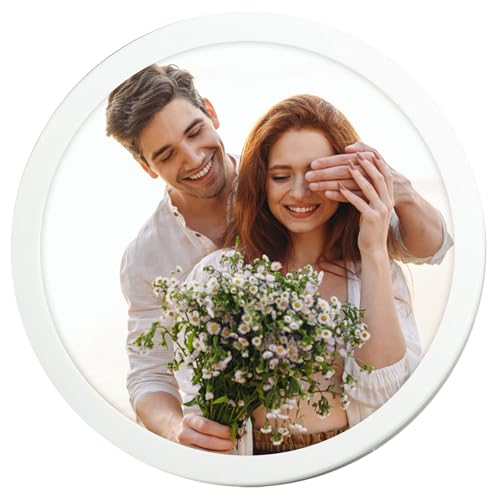 Blogiiup Fotorahmen, runder Bilderrahmen 14 Zoll Dichtebrett runder Fotorahmen mit weißer Rand minimalistischer Fotorahmen dekorative Bilderrahmen für Wandtisch, dekorative Bilderrahmen Blogiiup Fotorahmen, runder Bilderrahmen 14 Zoll Dichtebrett runder Fotorahmen mit weißer Rand minimalistischer Fotorahmen dekorative Bilderrahmen für Wandtisch, dekorative Bilderrahmen von Blogiiup