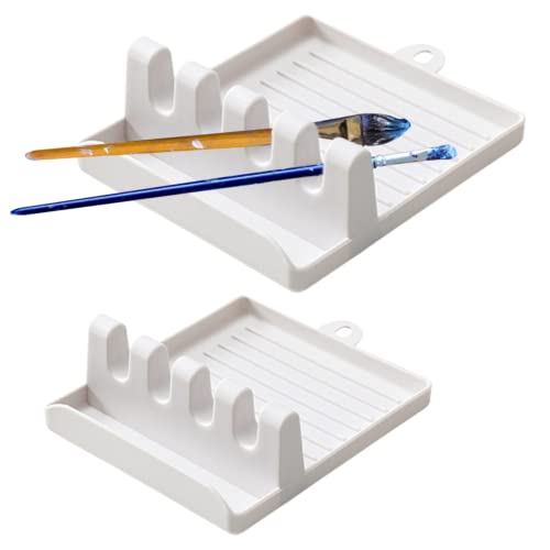 Blogiiup Pinselruhe, 2 Stcs Plastikpinselhalter mit 4 Schläfen, chinesischer Kalligraphie -Stifthalter, Pinselentrocknungsregal für Pinsel Blogiiup Pinselruhe, 2 Stcs Plastikpinselhalter mit 4 Schläfen, chinesischer Kalligraphie -Stifthalter, Pinselentrocknungsregal für Pinsel von Blogiiup