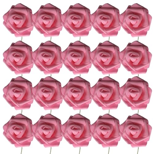 Blumenkuchentopper, 20 Prozent Schaum Rose Blumenkuchen -Topper mit Stiel für Hochzeitsmüttertag Valentinstag, Blumen, Blumen von Blogiiup