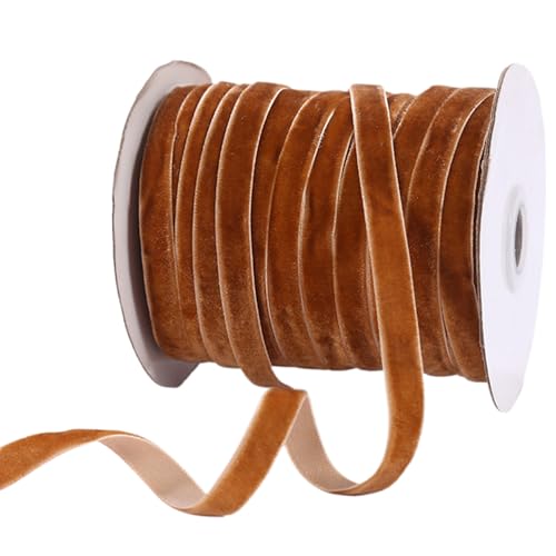 Ribbon, Samtband 1 Roll 50YD x 1 cm diy-freundlich dekorativ leichter Kaffee Chinlon-Handwerk für Geschenkverpackung, Bugherstellung, Kranz, Blumenstrauß, für Geschenkverpackung Ribbon, Samtband 1 Roll 50YD x 1 cm diy-freundlich dekorativ leichter Kaffee Chinlon-Handwerk für Geschenkverpackung, Bugherstellung, Kranz, Blumenstrauß, für Geschenkverpackung von Blogiiup