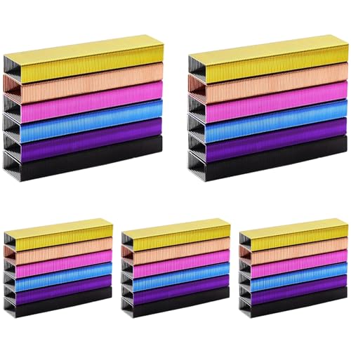 Standard -Staples, 6000pcs Staples Nachfüllung, 2x0, 5 Zoll Metallfarbe, ideal für Zuhause, Schule, Büro, farbig Standard -Staples, 6000pcs Staples Nachfüllung, 2x0, 5 Zoll Metallfarbe, ideal für Zuhause, Schule, Büro, farbig von Blogiiup