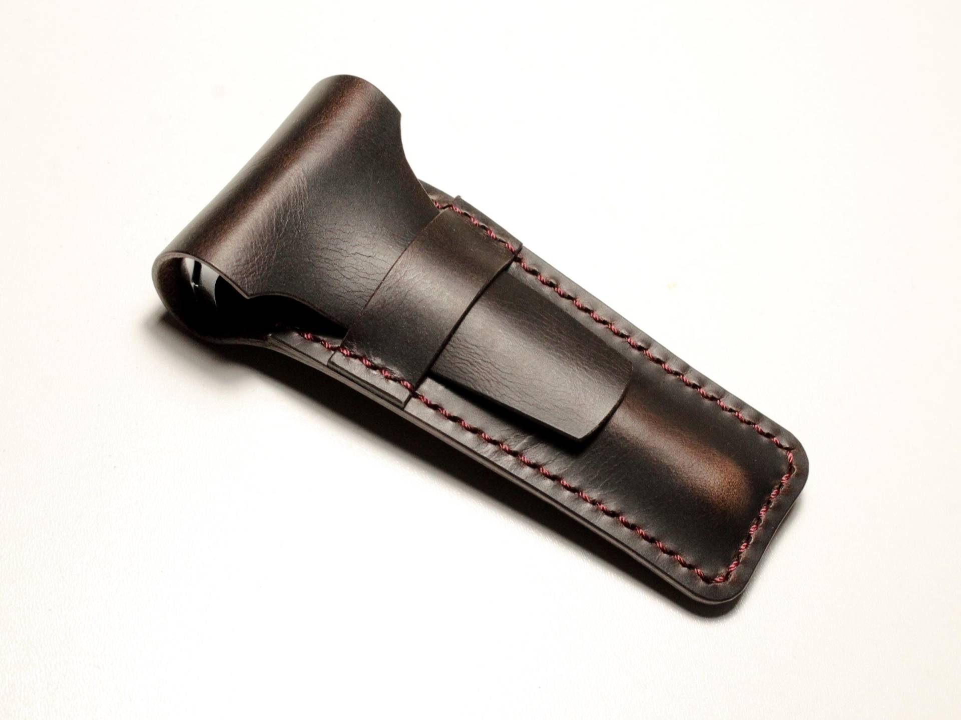Rasierhobel Etui Aus Leder, Handgefertigte Mit Personalisierung Rasierhobel Etui Aus Leder, Handgefertigte Mit Personalisierung von Bloobambu
