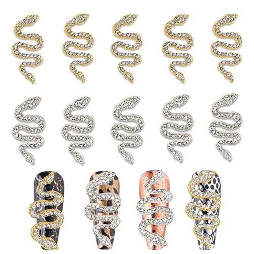10Pcs Modische Legierung Welle Schlange Nagel Strasssteine Elegant Nützlich Nagel Schlange Charms Kristall Diamant Gold Silber Schlange Welle Schmuck Nagelkunst für DIY Nagelkunst Arbeit 10Pcs Modische Legierung Welle Schlange Nagel Strasssteine Elegant Nützlich Nagel Schlange Charms Kristall Diamant Gold Silber Schlange Welle Schmuck Nagelkunst für DIY Nagelkunst Arbeit von BloomExcellent
