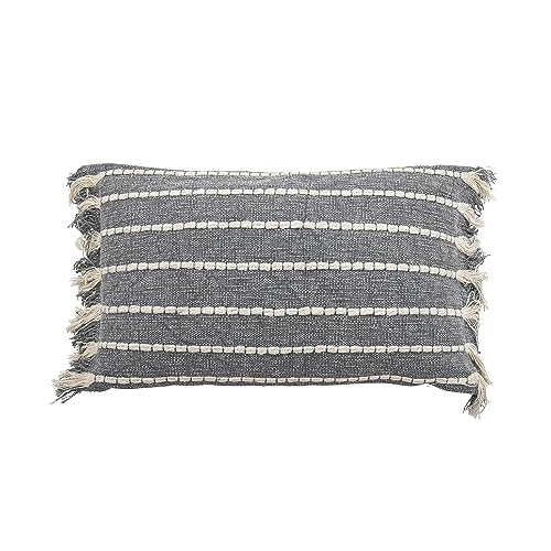 Bloomingville Atiki Kissen, Blue, Baumwolle von Bloomingville