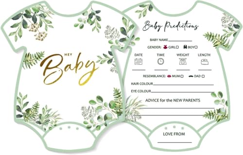 30 Stück Baby-Vorhersagekarten, Pergament-Babyparty-Beratungskarten, Geschenk für Babyparty, Spiele, Beratung, neue Eltern, Geschlechtsoffenbarung, Party, Feiern, Dekorationen von Bloomique