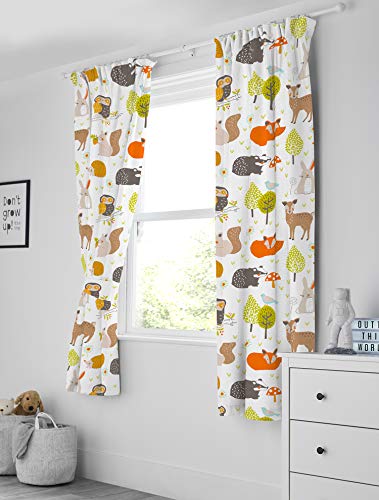 Bloomsbury Mill – Waldtiere – Gefüttertes Gardinenpaar mit Raffhalter für Kinder – 168 cm x 183 cm Bloomsbury Mill – Waldtiere – Gefüttertes Gardinenpaar mit Raffhalter für Kinder – 168 cm x 183 cm von Bloomsbury Mill