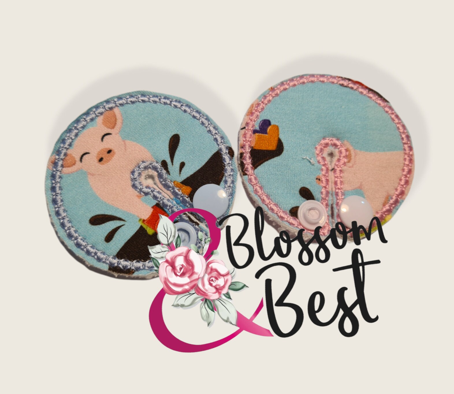 Schweinchenpflock Futterhüllen - Magensonde Magensondenauflagen Mic-Key Button Gastrostomie von BlossomandBest
