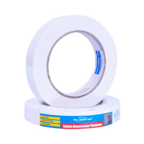 19 mm breites, strapazierfähiges, starkes doppelseitiges Klebeband, Schaumstoff-Klebeband, für Bastelarbeiten, gepolstertes Montageband (5 m) von Blue Dolphin
