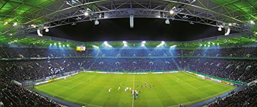 Mönchengladbach MITTE Stadion Panorama - hochwertiger FineArtPrint (240 cm x 100 cm) von Blue-Letter