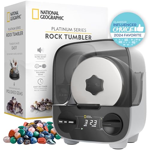 National Geographic Platinum Series Polierer-Set, Ultra-leise, zum Patent angemeldet für Kinder und Erwachsene, 0,9 kg, Fass, Körnung, Edelsteinschaum, Steingläser National Geographic Platinum Series Polierer-Set, Ultra-leise, zum Patent angemeldet für Kinder und Erwachsene, 0,9 kg, Fass, Körnung, Edelsteinschaum, Steingläser von Blue Marble
