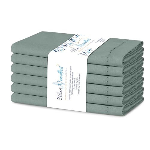 Blue Needles Leinenservietten, Hohlsaum, 100 % Baumwolle, Jägergrün, 45,7 x 45,7 cm, weich, wiederverwendbar und waschbar, ideal für Veranstaltungen, Partys und den täglichen Gebrauch, 6 Stück Blue Needles Leinenservietten, Hohlsaum, 100 % Baumwolle, Jägergrün, 45,7 x 45,7 cm, weich, wiederverwendbar und waschbar, ideal für Veranstaltungen, Partys und den täglichen Gebrauch, 6 Stück von Blue Needles