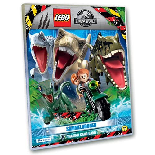 Lego Jurassic World Serie 2 Karten - Sammelkarten Trading Cards - 1 Sammelmappe Bundle + 10 Originale Hüllen von Blue Ocean / STRONCARD