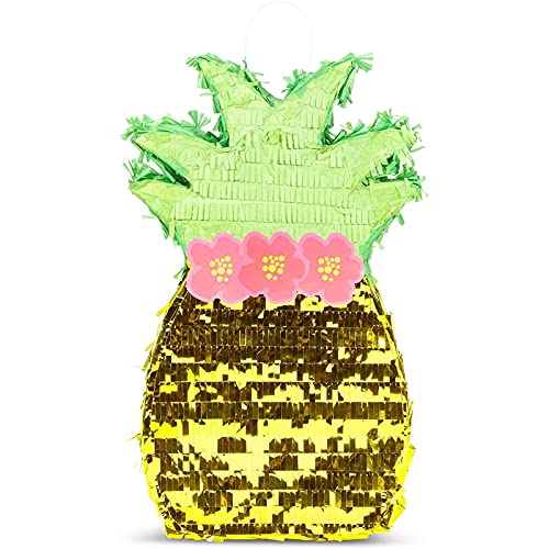 Ananas-Piñata für hawaiianische Luau-Party-Dekorationen, Kindergeburtstag, 41,9 x 25,4 x 7,6 cm von Blue Panda