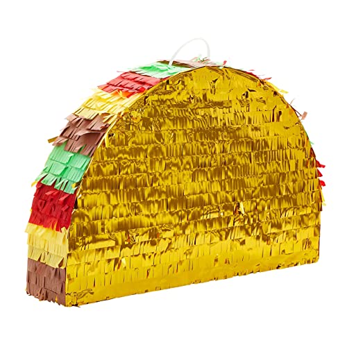 Kleine Pinata Taco zum Befüllen und Aufhängen für Kindergeburtstag, Kinderpartys mit Motto Mexiko, 43 x 27 x 7,5 cm von Blue Panda