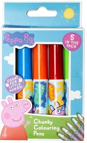 Blue Sky Studios Peppa Pig Chunky Colouring Filzstifte, 5er-Pack, Mehrfarbig Blue Sky Studios Peppa Pig Chunky Colouring Filzstifte, 5er-Pack, Mehrfarbig von Blue Sky Studios